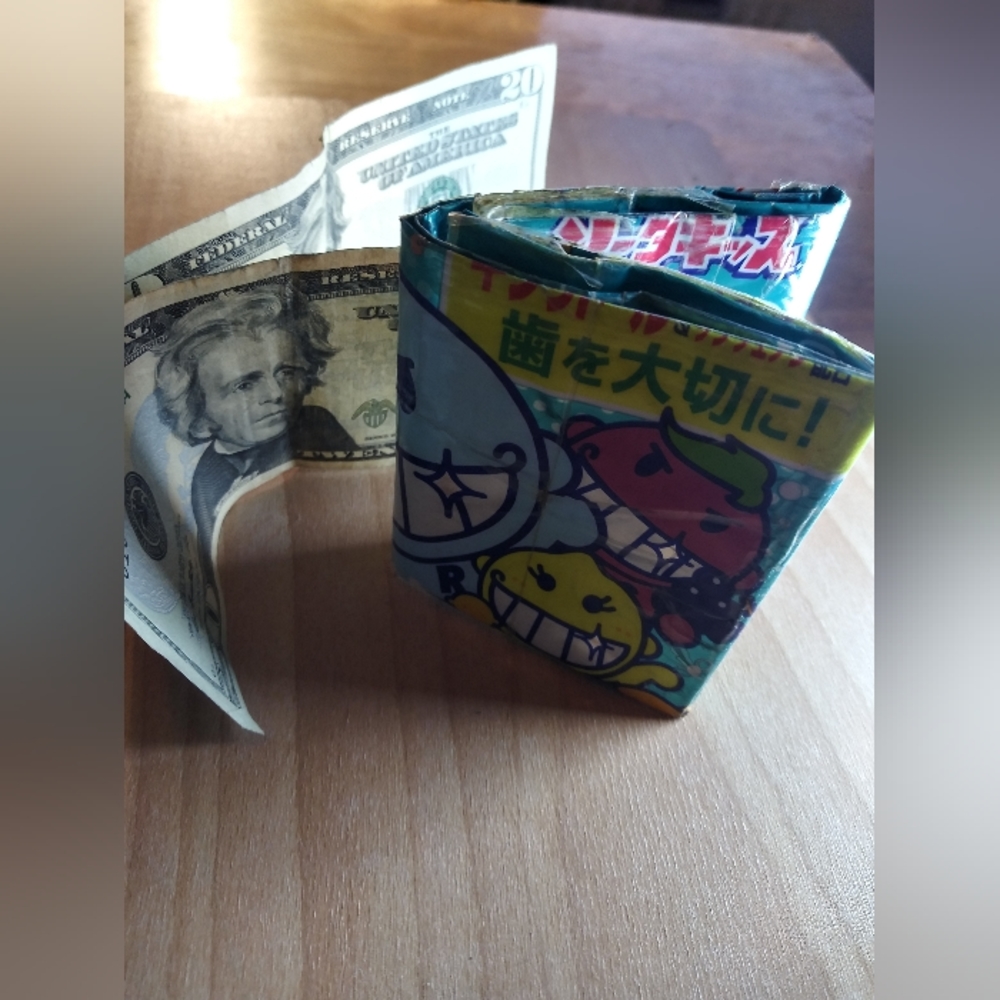JUNGKOOK inspired wallet (money not included) Made Of Snack Wrappers